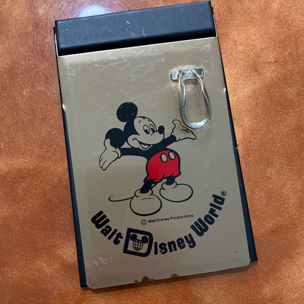 Vintage 70s Disney World Production Mickey Mouse Notepad and pen holder